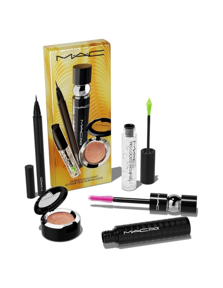 Set de Ojos MAC Glam As Gold - 4 Piezas para Regalo Set de Ojos MAC Glam As Gold - 4 Piezas para Regalo