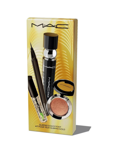 Set de Ojos MAC Glam As Gold - 4 Piezas para Regalo Set de Ojos MAC Glam As Gold - 4 Piezas para Regalo
