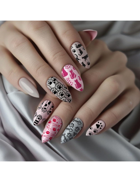 Placas de Estampado de Uñas PH PandaHall - 3 Piezas Gato Placas de Estampado de Uñas PH PandaHall - 3 Piezas Gato