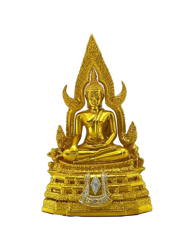 Estatua de Buda Chinnaraj BUDDHO 20.32 cm Dorada Decorativa