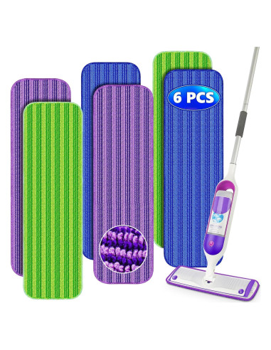 Paños de Mopa Reutilizables TINA&TONY 6PCS Microfibra