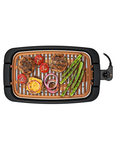 Parrilla Eléctrica Interior Chefman RJ23-SPG-BK-CP 38x23cm