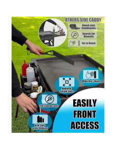 Caddy Frontal Blackstone 36" con Soportes Magnéticos - Estante de Accesorios 2