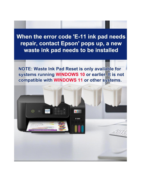 Paquete de 4 Almohadillas de Tinta Desechables GEMSENBOFU para Epson Paquete de 4 Almohadillas de Tinta Desechables GEMSENBOFU para Epson