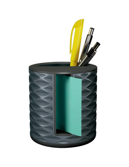 Dispensador de Notas Post-it Vertical Negro Geométrico con Notas Aqua Splash Dispensador de Notas Post-it Vertical Negro Geométrico con Notas Aqua Splash