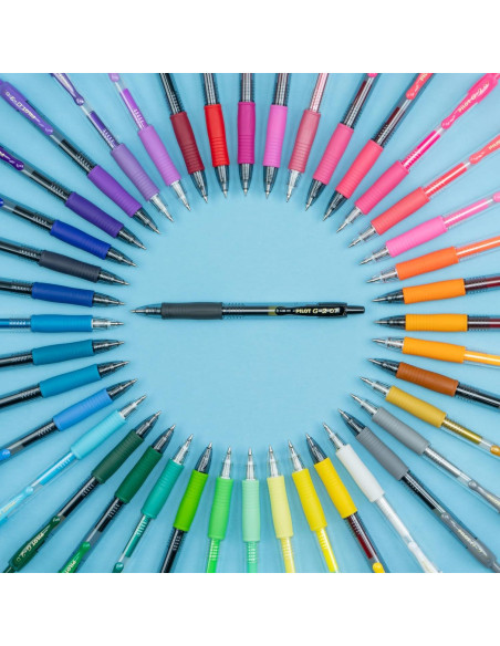 Bolígrafos de Gel Metálicos Pilot G2, Punta Fina 0.7mm, 8 Colores Bolígrafos de Gel Metálicos Pilot G2, Punta Fina 0.7mm, 8 Colores