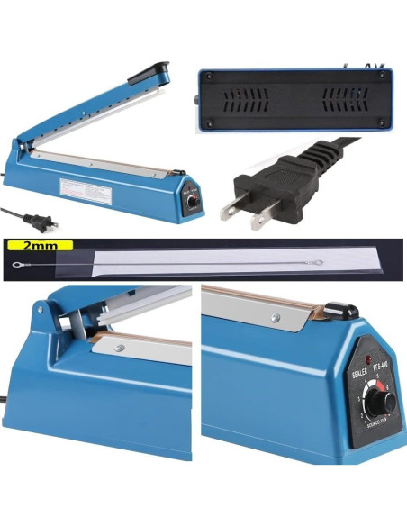 Sellador de Calor Manual VIMI 20 cm con Elemento Extra Sellador de Calor Manual VIMI 20 cm con Elemento Extra