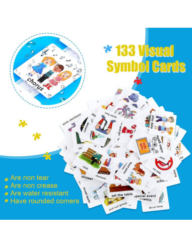 Tarjetas de Rutina Diaria Geyee 133 Piezas para Niños
