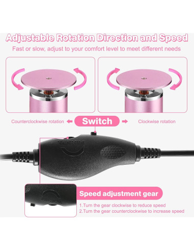 Removedor de Callos Eléctrico AFFLAT Rosa, 60 Discos, 0-800 RPM