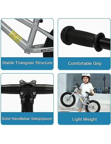 Bicicleta de Equilibrio Gaslike 16" para Niños 4-8 Años