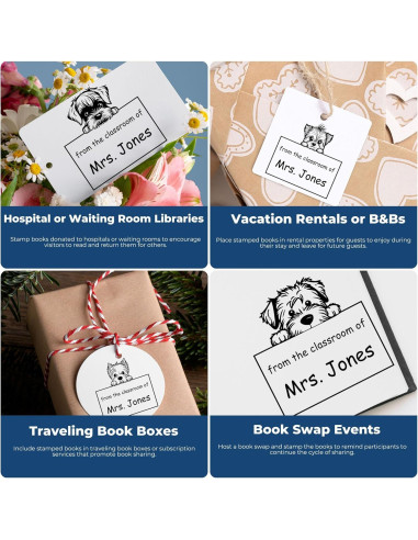 Sello Personalizado Autoentintado Schnauzer Estándar 6.35x10.16cm