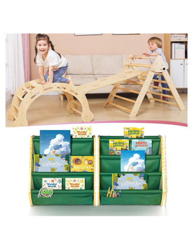 Conjunto de Escalada Pikler 8 en 1 para Niños 1-7 Años