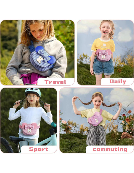 Bolsa de Cintura Rosa para Niñas con Iniciales Personalizadas Bolsa de Cintura Rosa para Niñas con Iniciales Personalizadas