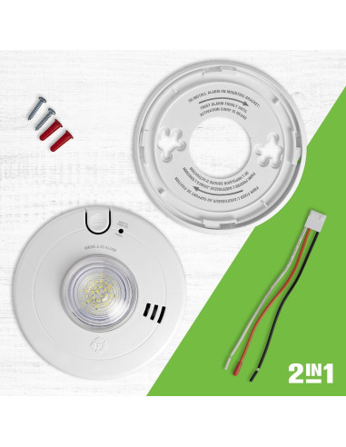 Alarma de Humo y Monóxido First Alert SMCO110LED-AC con Luz LED