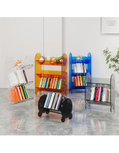 Estantería Acrílica Zoneshare 1 Nivel Pequeño Clara 25.4x40.6x121.9 cm 2