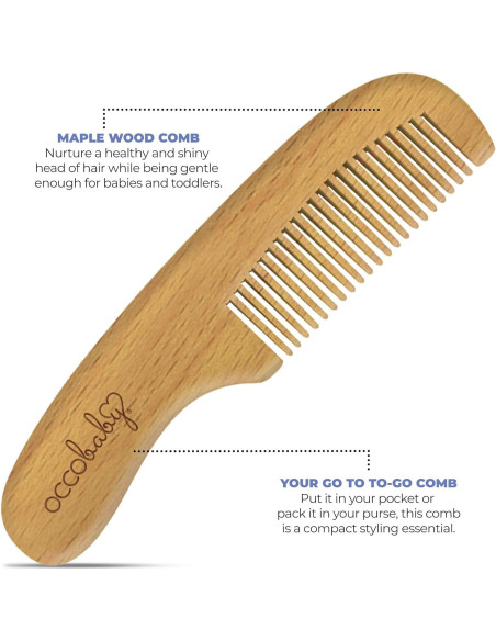 Juego de Cepillos y Peines de Madera OCCObaby para Bebés Juego de Cepillos y Peines de Madera OCCObaby para Bebés
