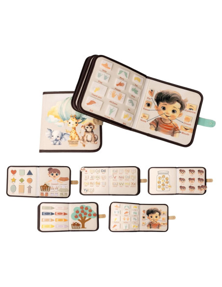Libro Ocupado Montessori TookyToy para Niños 1-3 Años Interactivo Libro Ocupado Montessori TookyToy para Niños 1-3 Años Interactivo