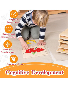 Rompecabezas de Flores Montessori Outlet 24x24 cm para Niños 3-6 Años 2