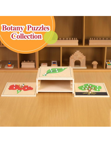 Rompecabezas de Flores Montessori Outlet 24x24 cm para Niños 3-6 Años