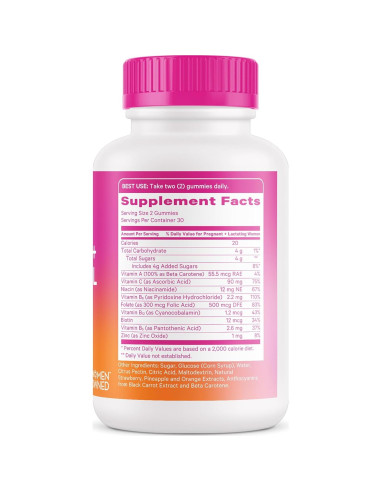 Gummy Vitaminas Prenatales y Postnatales Pink Stork - 60 Unidades