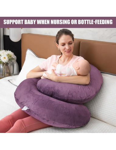 Almohada de Embarazo 1 MIDDLE ONE C Corporal 145x76cm Púrpura