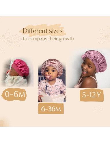 Gorro de Seda Satinado YANIBEST para Bebés y Niños 5-12 Años