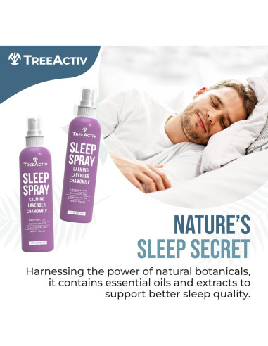 Spray para Dormir TreeActiv 1000 Pulverizaciones Lavanda Manzanilla