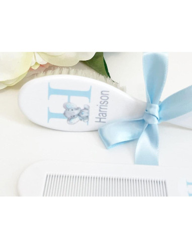 Juego de Cepillo y Peine Personalizado Elefante para Niños