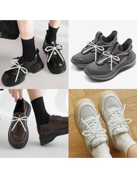 2 Piezas Encantos de Lazo de Perla para Zapatillas - Lindo Accesorio 2 Piezas Encantos de Lazo de Perla para Zapatillas - Lindo Accesorio
