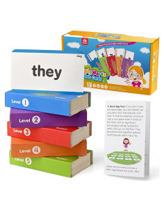 Tarjetas de Aprendizaje Coogam 520 Palabras de Vista Educativas