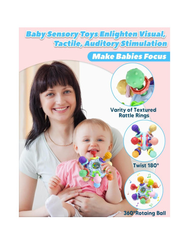 Juguete de Dentición para Bebés Tonberless - Azul, 0-12 Meses