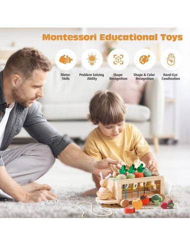 Juguetes Montessori OESSUF de Madera para Niños 2-5 Años