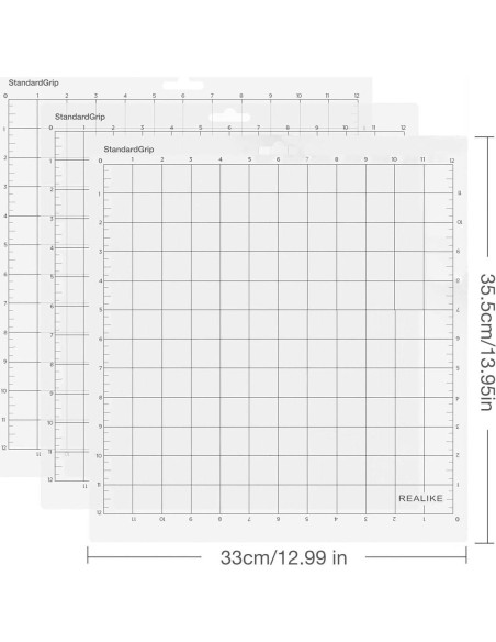 Mat de Corte Adhesivo REALIKE 12x12 para Cricut - 3 Unidades Mat de Corte Adhesivo REALIKE 12x12 para Cricut - 3 Unidades