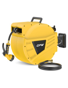 Carrete de Manguera Retráctil GOFORWILD 27.43 m Amarillo