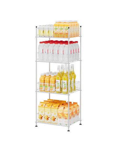 Organizador de Botellas de Agua ETELI 4 Niveles Plata