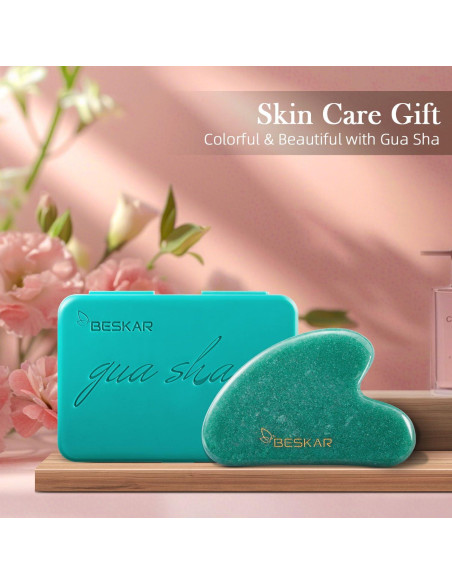 Masajeador Gua Sha Facial BESKAR de Piedra Jade Natural 8.38cm Masajeador Gua Sha Facial BESKAR de Piedra Jade Natural 8.38cm