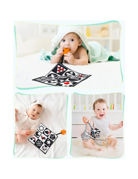 Conjunto de Juguetes Sensoriales para Bebés 0-12 Meses B&W Conjunto de Juguetes Sensoriales para Bebés 0-12 Meses B&W