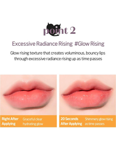 Tinte de Labios ETUDE Over Growy Rosa Mejor 3 g Brillante