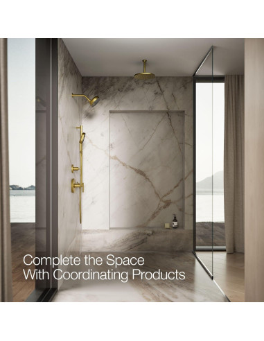 Ducha de mano Kohler Statement 3 funciones Bronce Cepillado 9.5 lpm