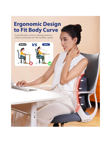 Masajeador de Espalda Boriwat R19 con Calor y Shiatsu 4D