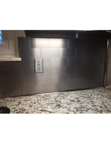 Azulejos Autoadhesivos Art3d de Acero Inoxidable 100 Piezas