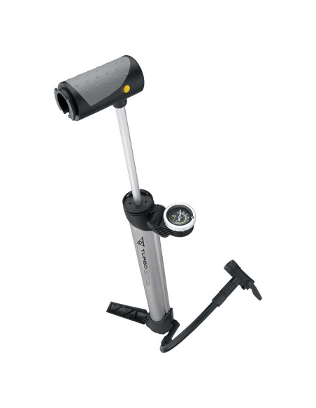 Bomba de Bicicleta Topeak Turbo Morph con Manómetro - Plata/Negro Bomba de Bicicleta Topeak Turbo Morph con Manómetro - Plata/Negro