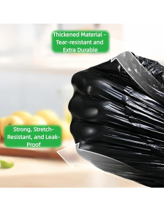 Bolsas de Basura Negras CWYZA 100 Unidades Resistentes y Ecológicas 2