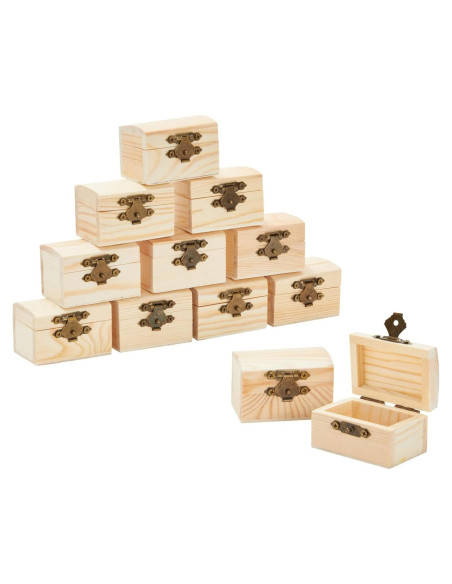 Cajas de Madera Juvale - 12 Unidades 5.8x3.8x3.8 cm para Manualidades Cajas de Madera Juvale - 12 Unidades 5.8x3.8x3.8 cm para Manualidades