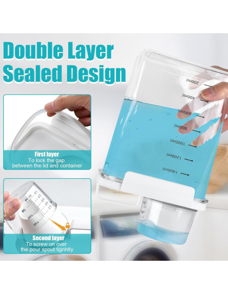 Dispensador de Detergente para Ropa Boocalny 2 Paquetes 1.8kg Dispensador de Detergente para Ropa Boocalny 2 Paquetes 1.8kg