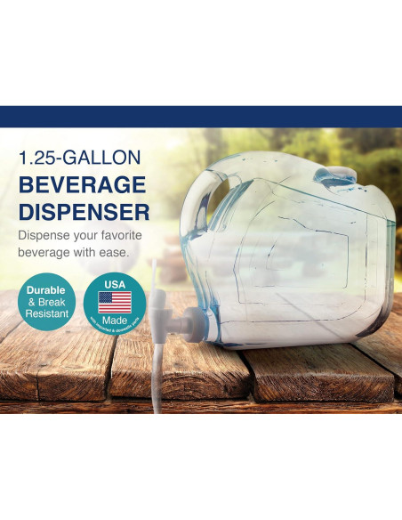 Dispensador de Bebidas Arrow Ultra Slimline 4.73L Plástico BPA Free Dispensador de Bebidas Arrow Ultra Slimline 4.73L Plástico BPA Free