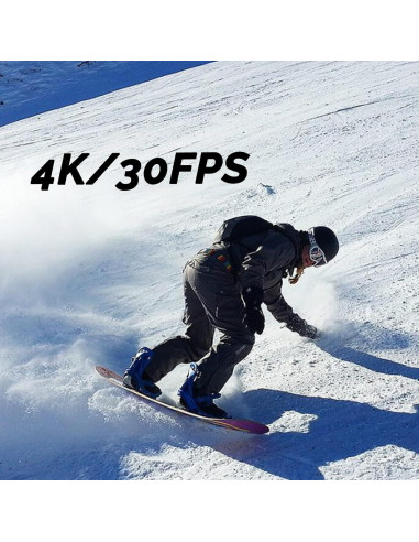 Cámara de acción SJCAM C100 Plus 4K 30fps negra con accesorios
