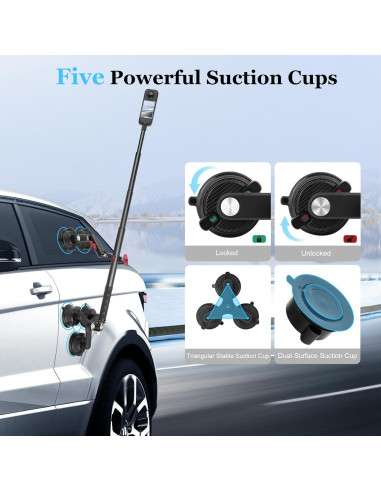 Soporte de Ventosa para Coche Mechrig MRJC021 5 en 1 Ajustable