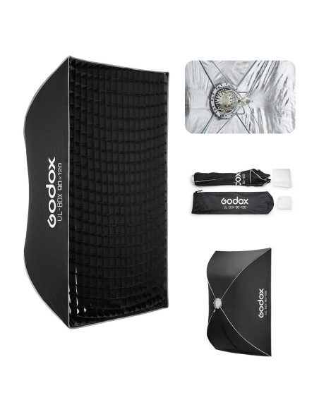 Godox Softbox Umbrella 90x120cm Montura Bowens con Difusores Godox Softbox Umbrella 90x120cm Montura Bowens con Difusores