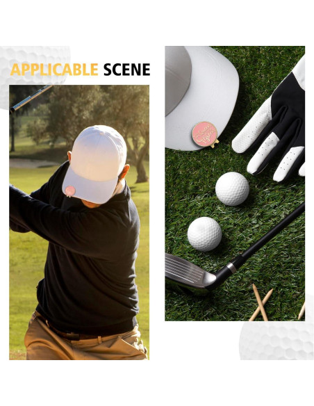Clip para Sombrero de Golf Rofiowa Rosa Dorado con Marcador Clip para Sombrero de Golf Rofiowa Rosa Dorado con Marcador